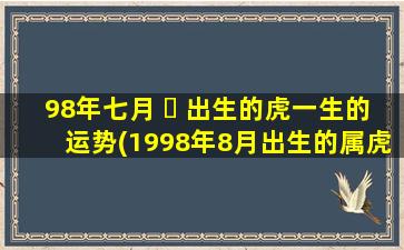 98年七月 ☘ 出生的虎一生的运势(1998年8月出生的属虎人命运如何)